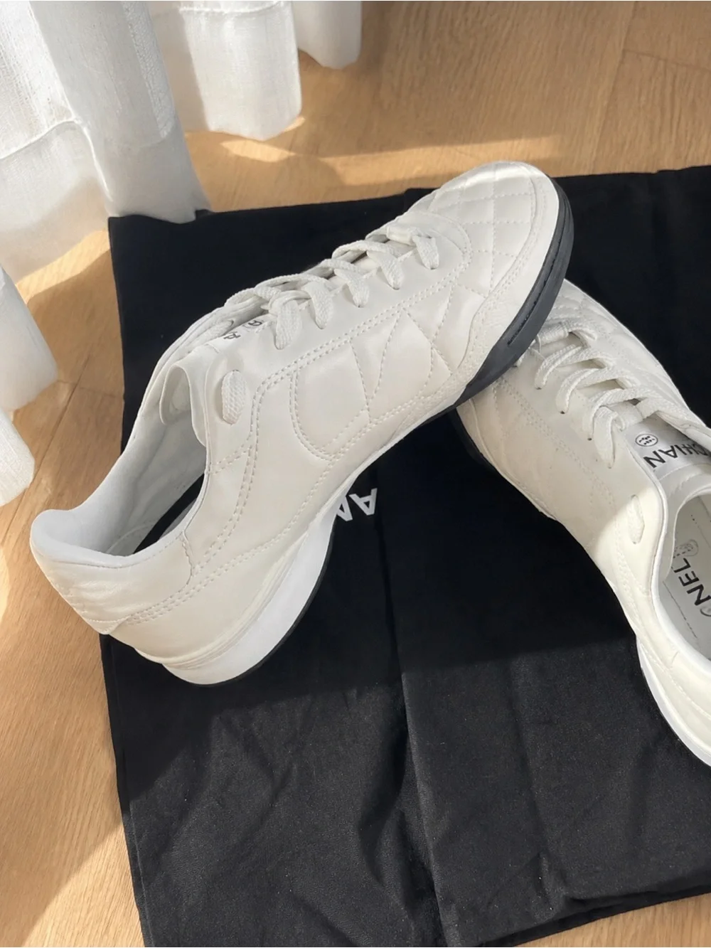 CHANEL quilted leather